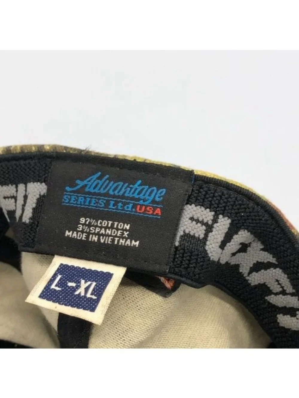 hic fit camouflage advantage baseball hat USA flex fit one size large READ